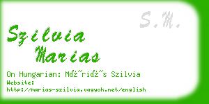szilvia marias business card